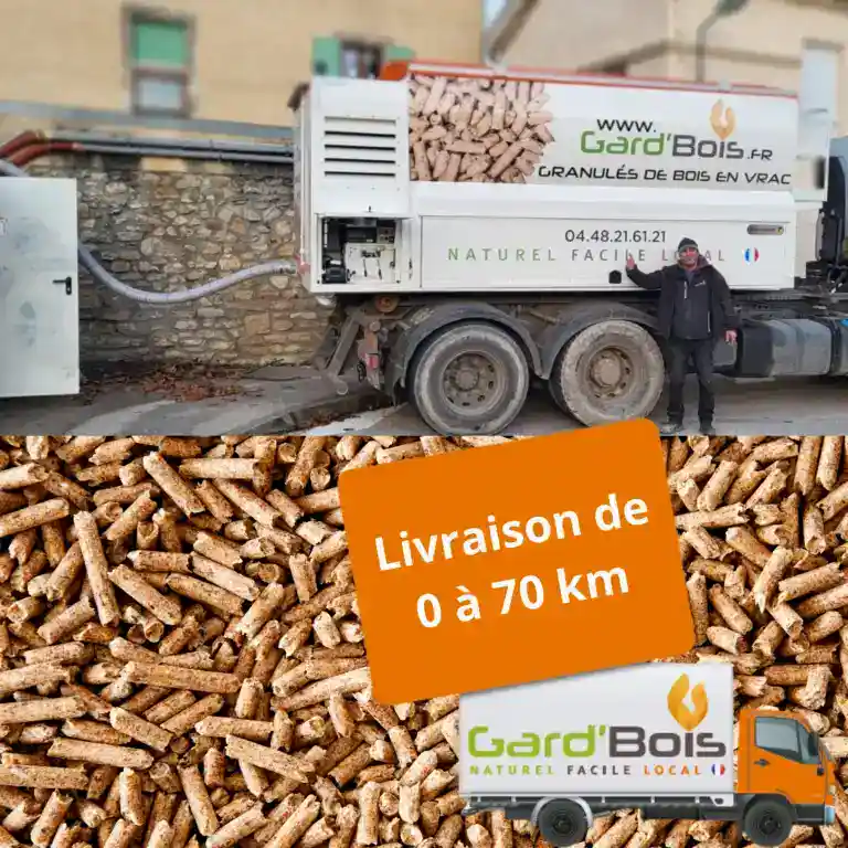 Livraison granulés de bois en vrac Gard Lozere Ardeche Drome