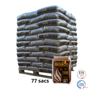Granulés de bois ENERBIO- 6,50€/sacs - 1 Palette de 77 sacs