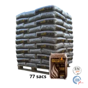 Granulés de bois ENERBIO - 1 Palette de 77 sacs - 5.70€ le sac