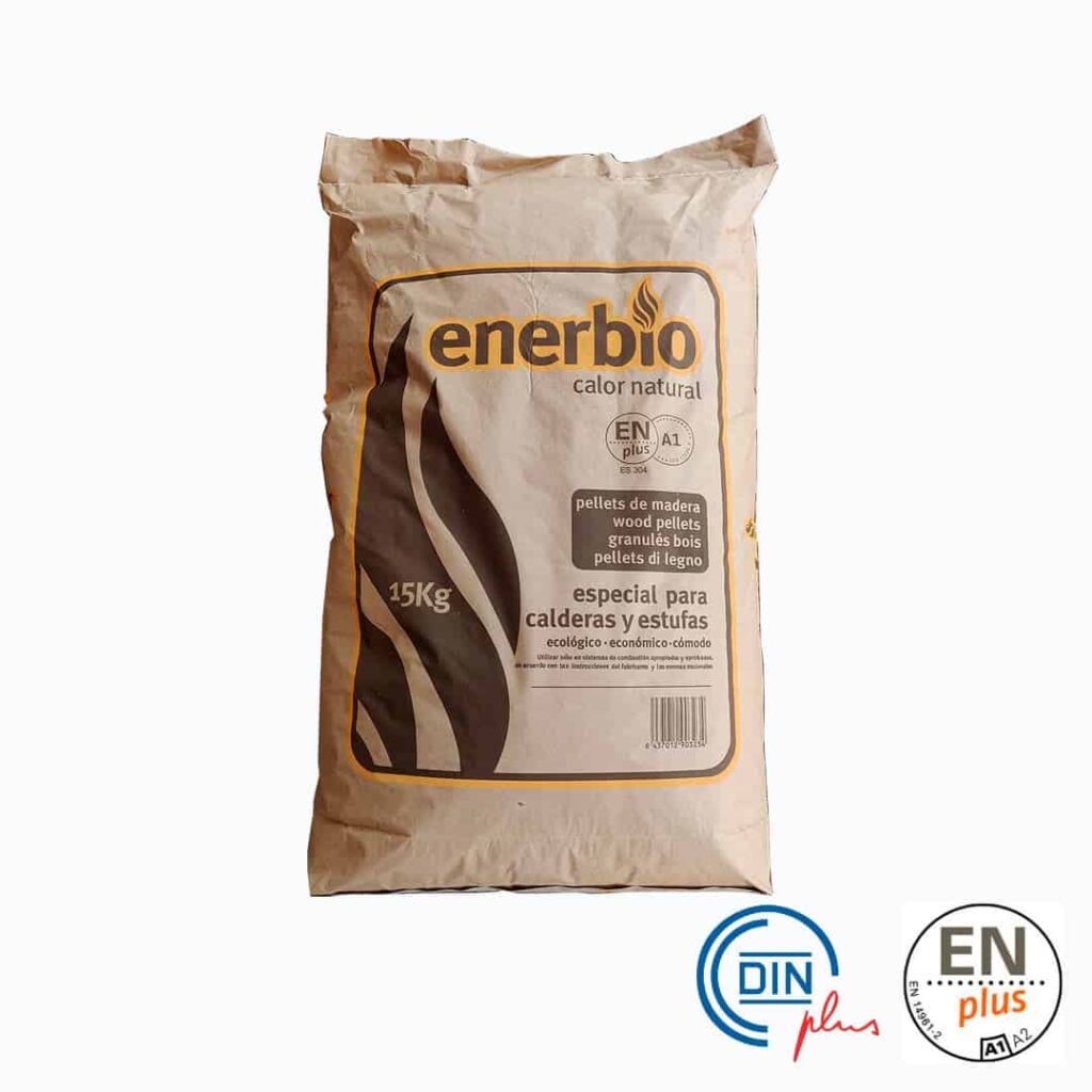 Sac granulés bois Enerbio en papier kraft naturel